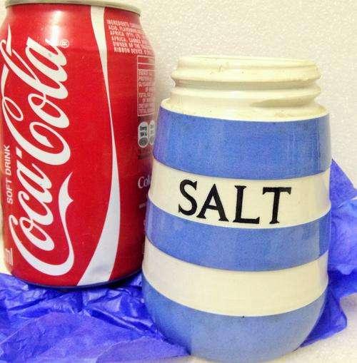 *TG GREEN CORNISH KITCHENWARE - SALT  POT !!!KITCHENALIA COLLECTINGno lid