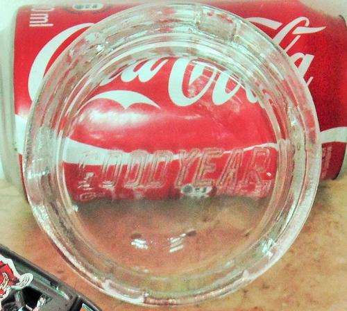 **1 ONLY GOODYEAR glass ASHTRAY*PLEASE***L@@k at my**BUY NOW close as U BID on Items NO WAITING