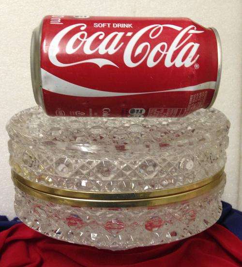 RARE-G.S.E.Ottone Garantito CRYSTAL HingedTRINKET BoxIataliaRefraction Super LuminousHigh resonance