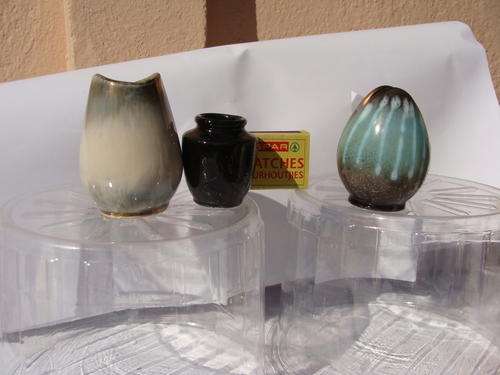 !!!WOW!!!!!! -What  A BARGAIN-  ALL  3  Miniatures -2 German ceramic Posey vases !!!!!fantastic!!!!