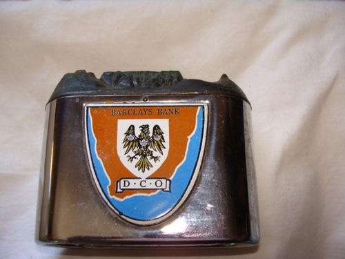!!!!CIRCA 1968 BARCLAYS BANK D.C.O SAVINGS BOX "table mountain top PIGGY BANK"-no keys