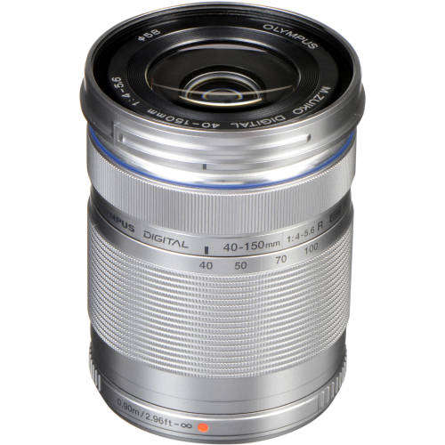 Olympus M. Zuiko 40-150mm f/4-5.6 ED Digital Lens MFT SILVER (Olympus + Panasonic cameras)