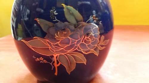 ORIENTAL GINGER COOKIE JAR IN COBALT BLUE ; BEAUTIFUL!