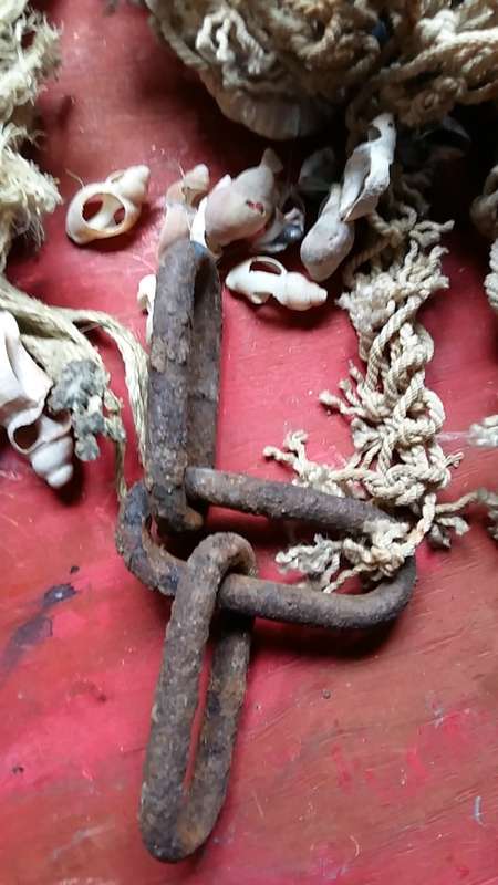 NAUTICAL DECOR SALVAGED OFF A SHIPWRECK : PRICE INCLUDES A BUOY AND LOBSTER POT