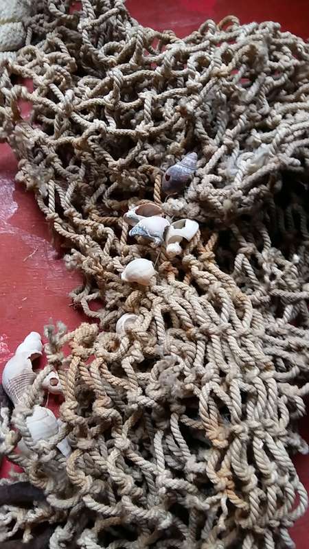 NAUTICAL DECOR SALVAGED OFF A SHIPWRECK : PRICE INCLUDES A BUOY AND LOBSTER POT