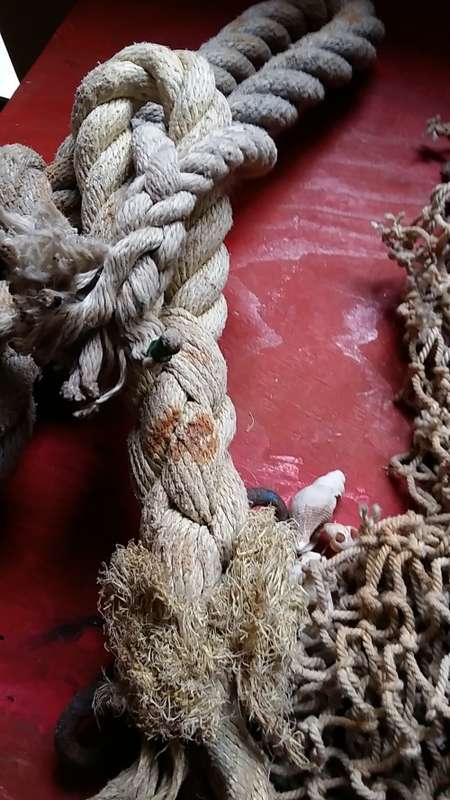 NAUTICAL DECOR SALVAGED OFF A SHIPWRECK : PRICE INCLUDES A BUOY AND LOBSTER POT