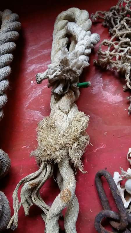 NAUTICAL DECOR SALVAGED OFF A SHIPWRECK : PRICE INCLUDES A BUOY AND LOBSTER POT