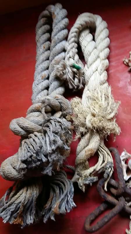 NAUTICAL DECOR SALVAGED OFF A SHIPWRECK : PRICE INCLUDES A BUOY AND LOBSTER POT