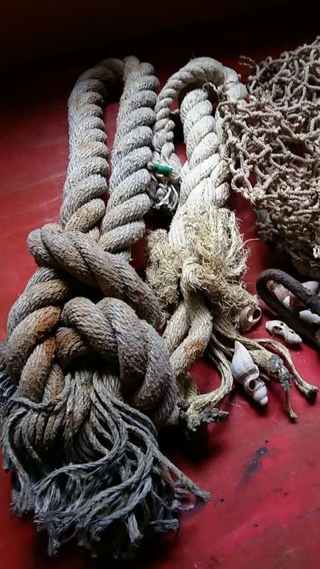 NAUTICAL DECOR SALVAGED OFF A SHIPWRECK : PRICE INCLUDES A BUOY AND LOBSTER POT