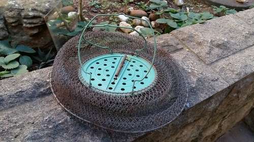 NAUTICAL DECOR SALVAGED OFF A SHIPWRECK : PRICE INCLUDES A BUOY AND LOBSTER POT