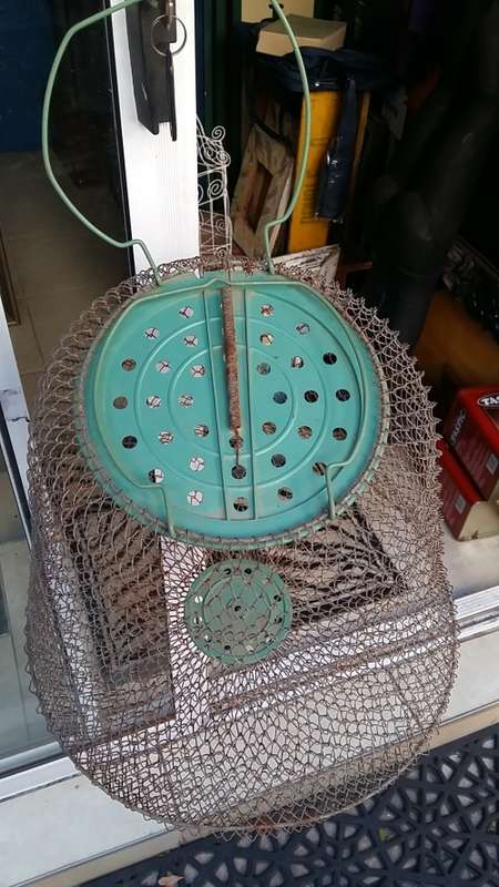NAUTICAL DECOR SALVAGED OFF A SHIPWRECK : PRICE INCLUDES A BUOY AND LOBSTER POT