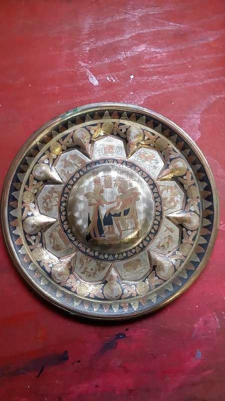 HAND CRAFTED AND ETCHED EGYPTIAN HANGING PLATE WITH EXQUISITE DESIGNS