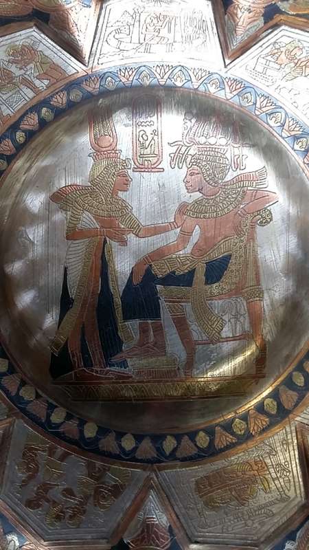 HAND CRAFTED AND ETCHED EGYPTIAN HANGING PLATE WITH EXQUISITE DESIGNS