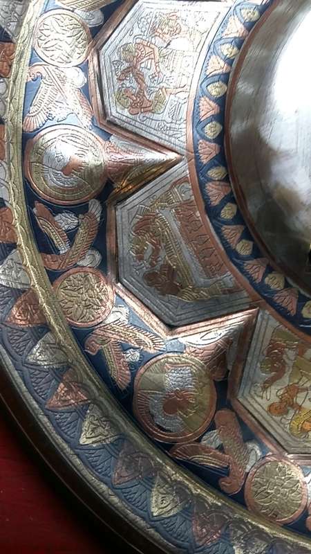 HAND CRAFTED AND ETCHED EGYPTIAN HANGING PLATE WITH EXQUISITE DESIGNS