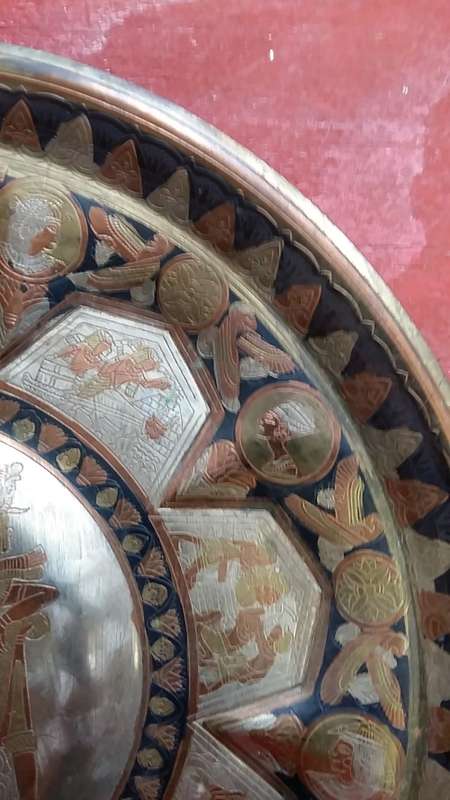 HAND CRAFTED AND ETCHED EGYPTIAN HANGING PLATE WITH EXQUISITE DESIGNS