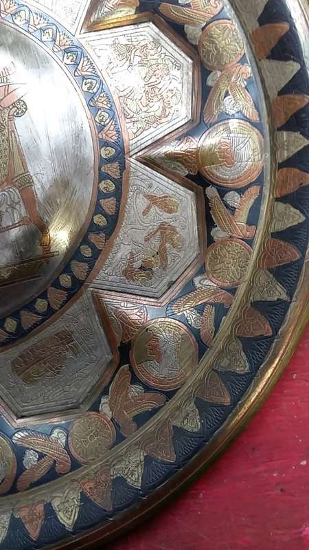 HAND CRAFTED AND ETCHED EGYPTIAN HANGING PLATE WITH EXQUISITE DESIGNS