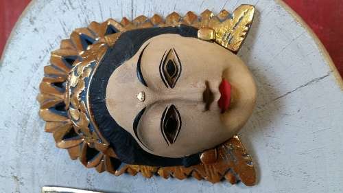 BALINESE HANGING FACE MASKS MAN & WOMAN
