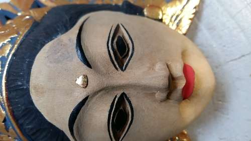 BALINESE HANGING FACE MASKS MAN & WOMAN