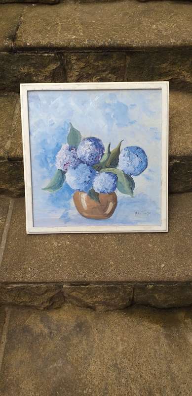 Original Oil Painting of Hydrangeas