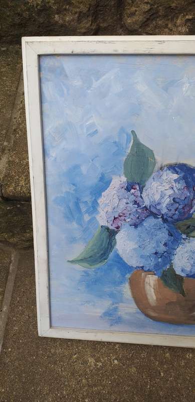 Original Oil Painting of Hydrangeas