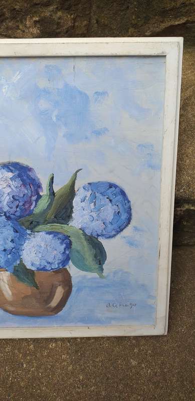 Original Oil Painting of Hydrangeas