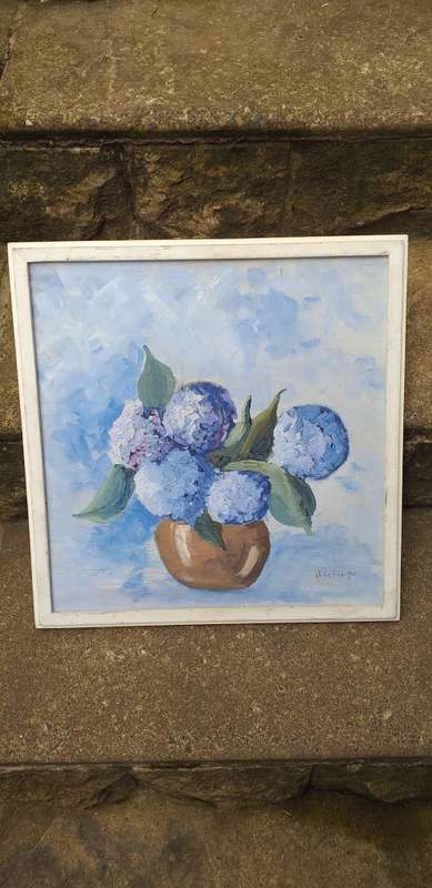 Original Oil Painting of Hydrangeas