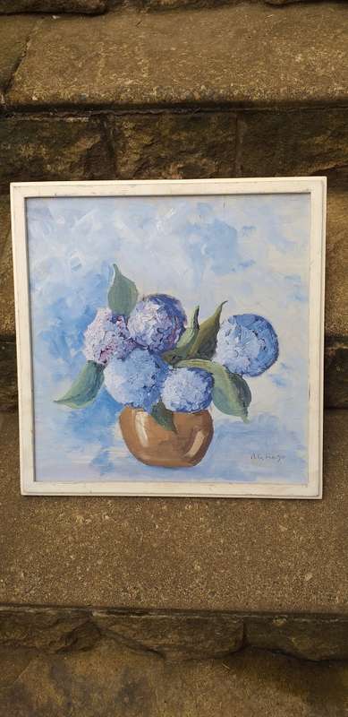 Original Oil Painting of Hydrangeas