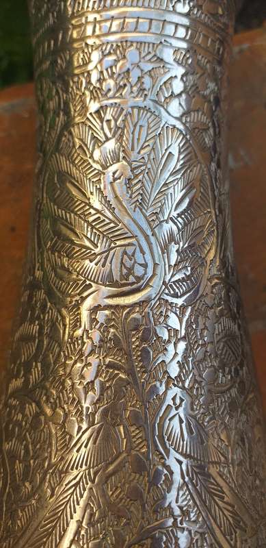 Set of 2 Stunning Embossed Vases from India