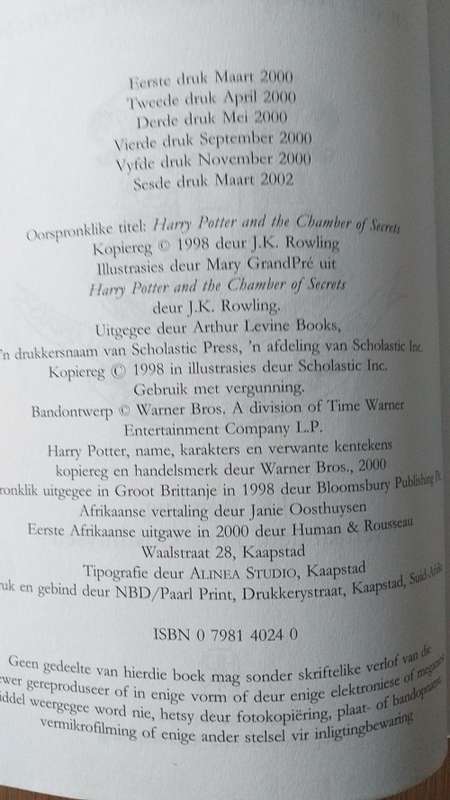 Harry Potter Classic : Harry Potter en die Kamer van Geheimenisse