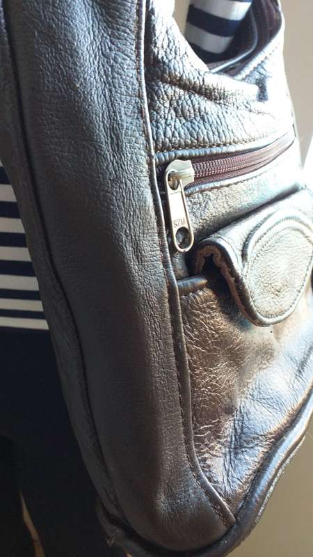 Genuine Leather Handbag with multiple compartments