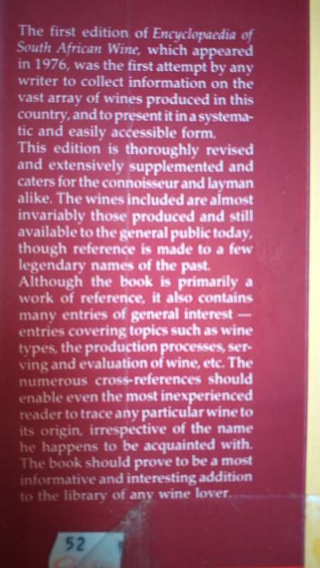 Book : Encyclopedia of South African Wine Second Edition by Fanie de Jongh