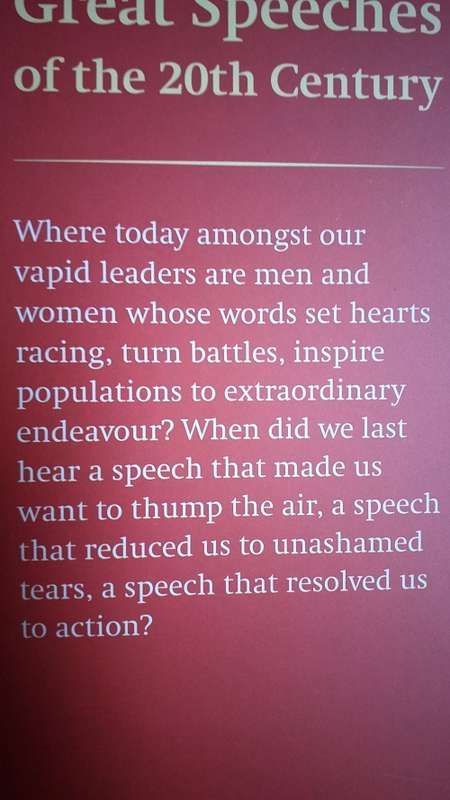 Book : Great Speeches of the 20th Century Edited by Tom Clark