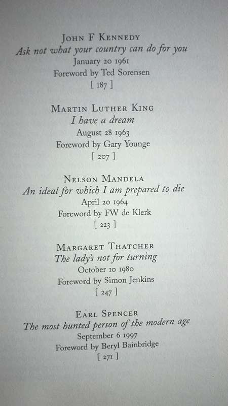 Book : Great Speeches of the 20th Century Edited by Tom Clark