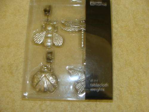 SET OF 4 TABLE WEIGHTS : BUMBLEBEE, BUTTERFLY, DRAGONFLY AND BEETLE : BRAND NEW