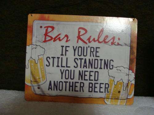 For your Bar : Metal Art : Tin Signs : Bar Rules