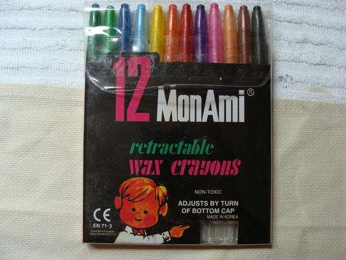 Mon Ami Box of 12 Twist Wax pencil Crayons