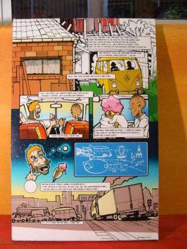 WOODEN WALL PLAQUE COMIC BOARD : PERFECT FOR A BOYS ROOM