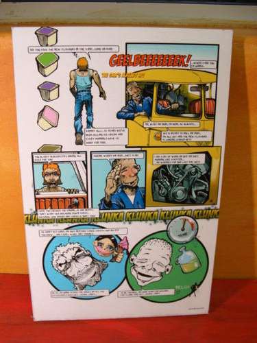 WOODEN WALL PLAQUE FEATURING CARTOON DRAWINGS  : PERFECT FOR A BOYS ROOM