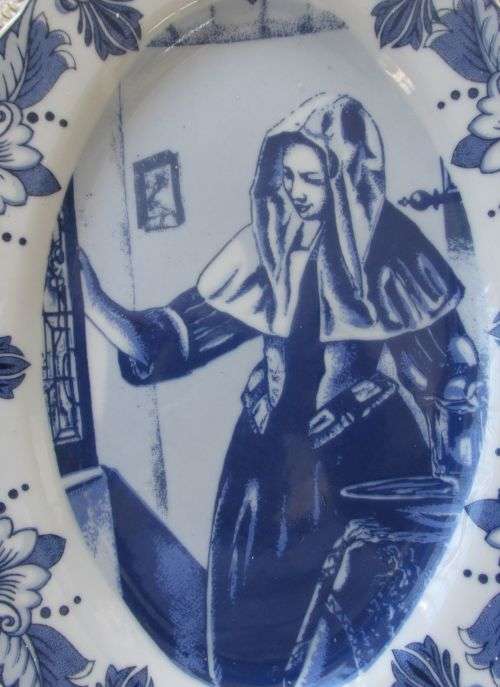 DELFT OVAL PLATE - SPECIAL LIMITED COLLECTOR'S EDITION - 'MORNING ABLUTIONS'