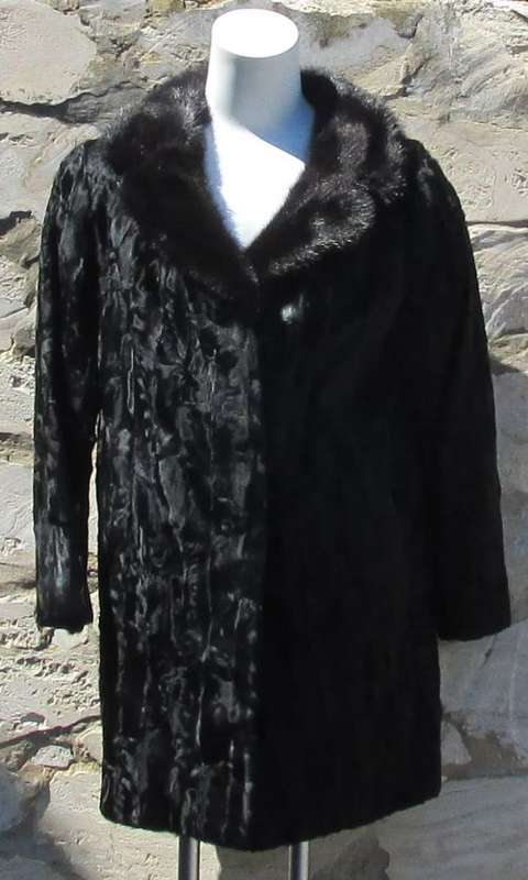 BLACK KARAKUL COAT