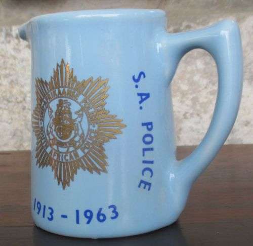 2 POLICE MEDALS AND MILK JUG