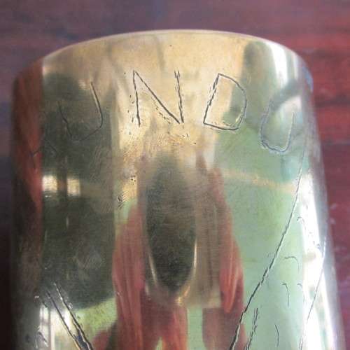 CANON SHELL   JUNE 1978  BORDER DUTY   RUNDU HEIGHT  15.5CM   DIAMETER 10 CM