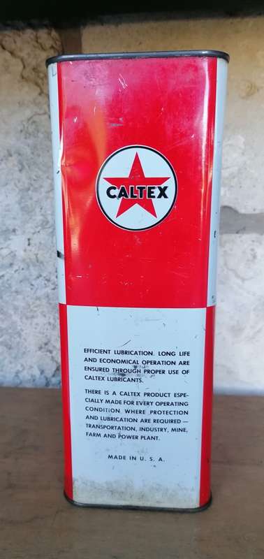 Caltex corvus oil can 28.5cm