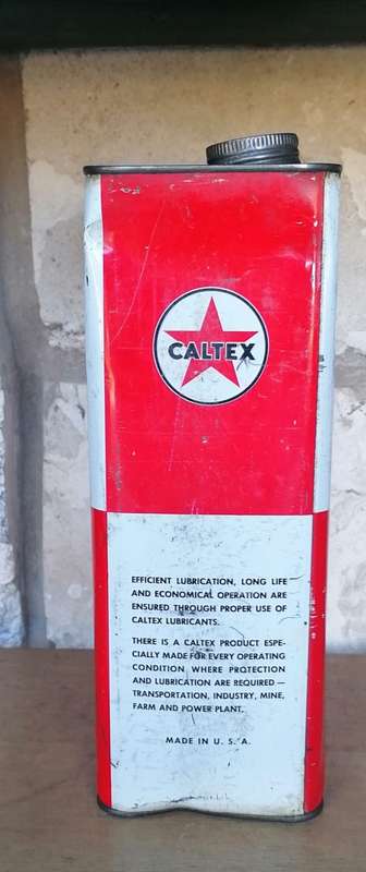 Caltex corvus oil can 28.5cm