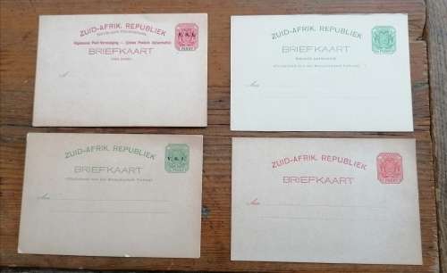 4 x ZAR Republiek Briefkaart