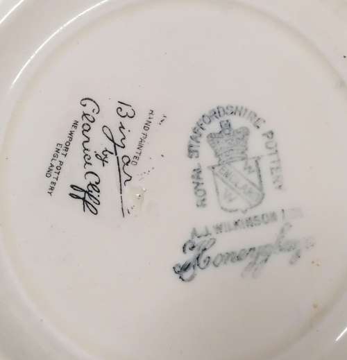 5 x  Clarice Cliff (Bizarre) small plates diameter 15cm