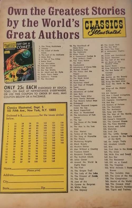 Classics Illustrated The Cossack Chief No. 164