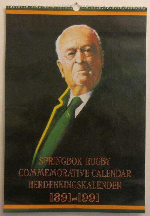 SPRINGBOK RUGBY COMMEMORATIVE CALENDAR