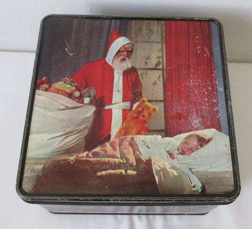 Vintage Hinged Biscuit Tin