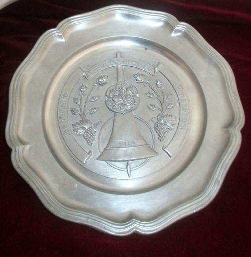 Beautiful Pewter Plate (History Provided)